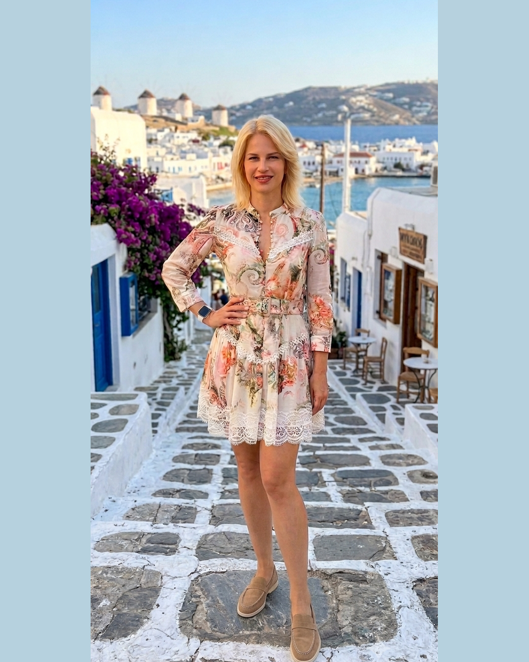FLORAL SATIN MINI DRESS | godivagr.com