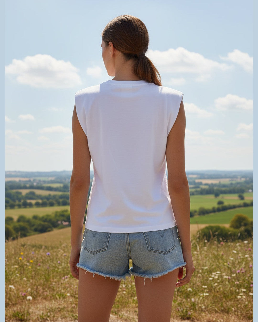OOTD TOP | White Sleeveless Top by Lumina