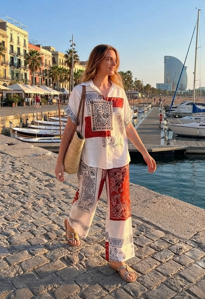 BARCELONA SET | Women's Paisley Patchwork Co-ord Set