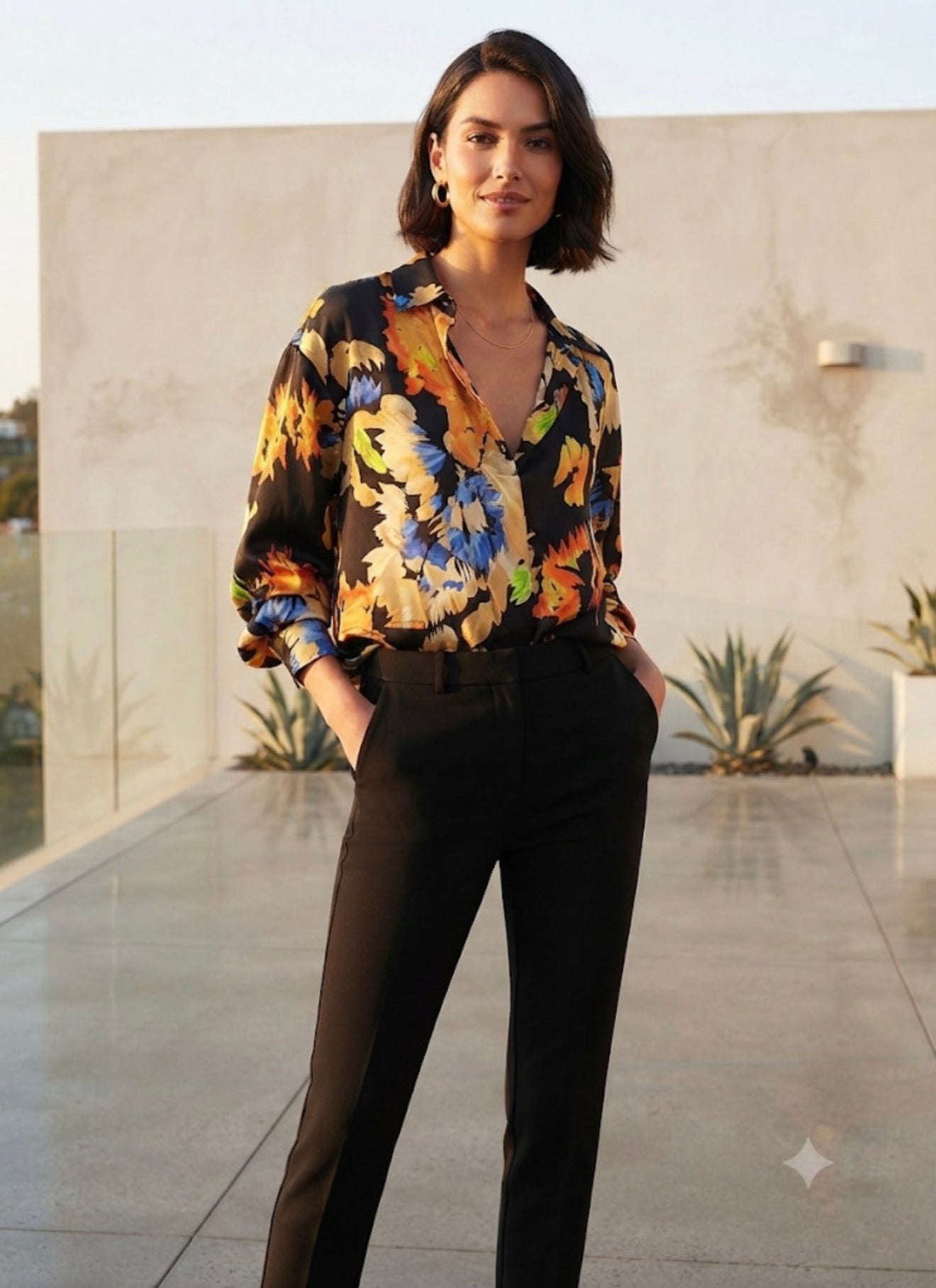 AURELIA | Floral Silk Blouse
