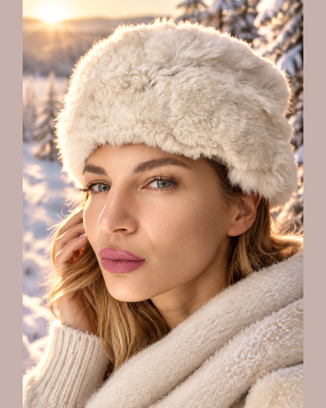 SNOW FUR | ΓΟΥΝΙΝΟ ΚΑΠΕΛΟ ΛΕΥΚΟ STATEMENT