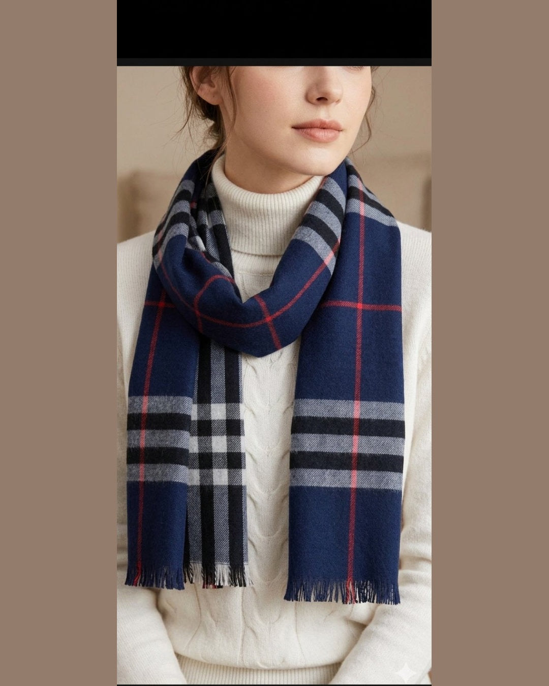 OCEAN BLUE SCARF | Blue Statement Scarf | One Size