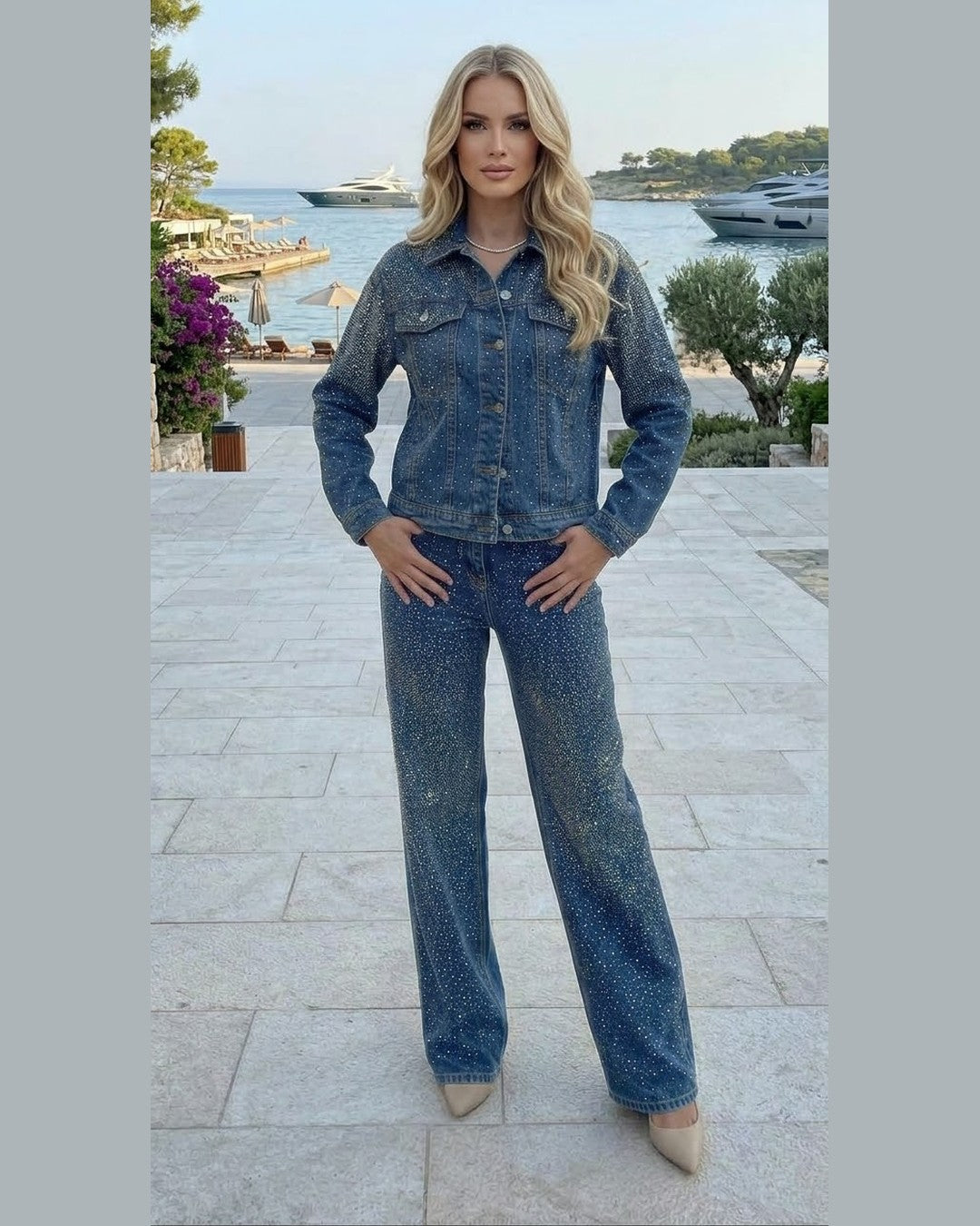 SPARKLE DENIM | Embellished Denim Jacket