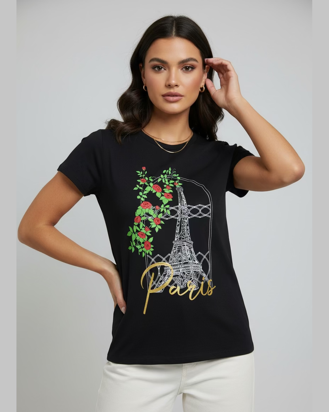 PARIS T-SHIRT | Slim Fit T-Shirt with Print Size S