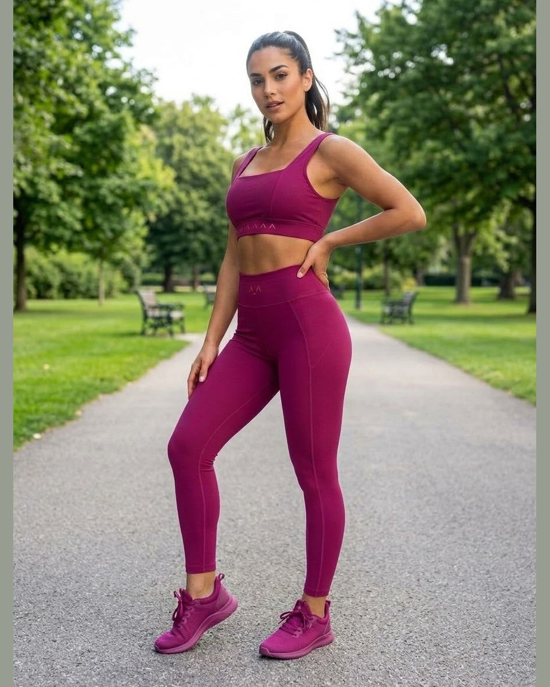 MAGENTA | High-Waisted Leggings