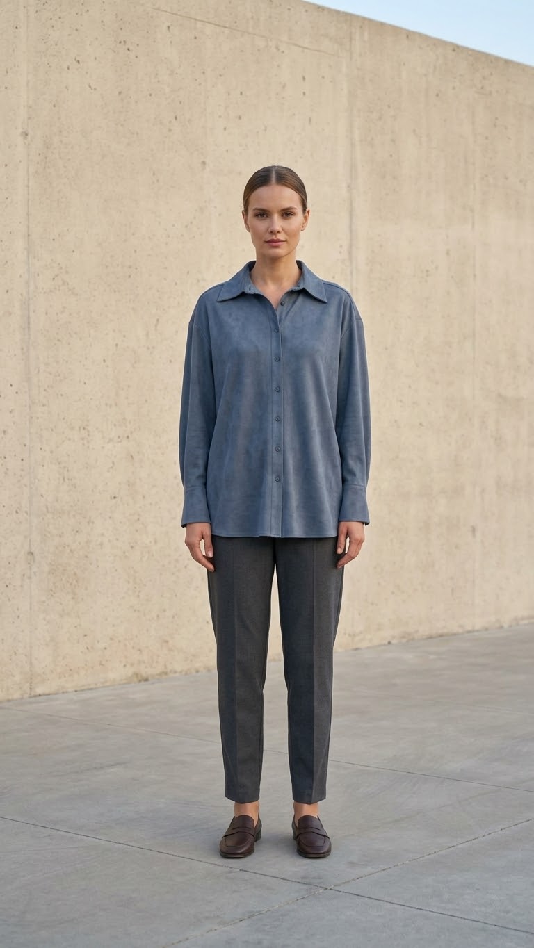 SLATE | Blue-Grey Lyocell Button-Up Shirt