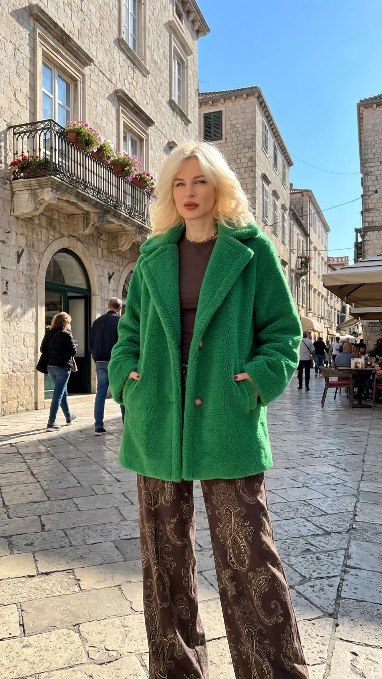 FOREST | Green Teddy Coat