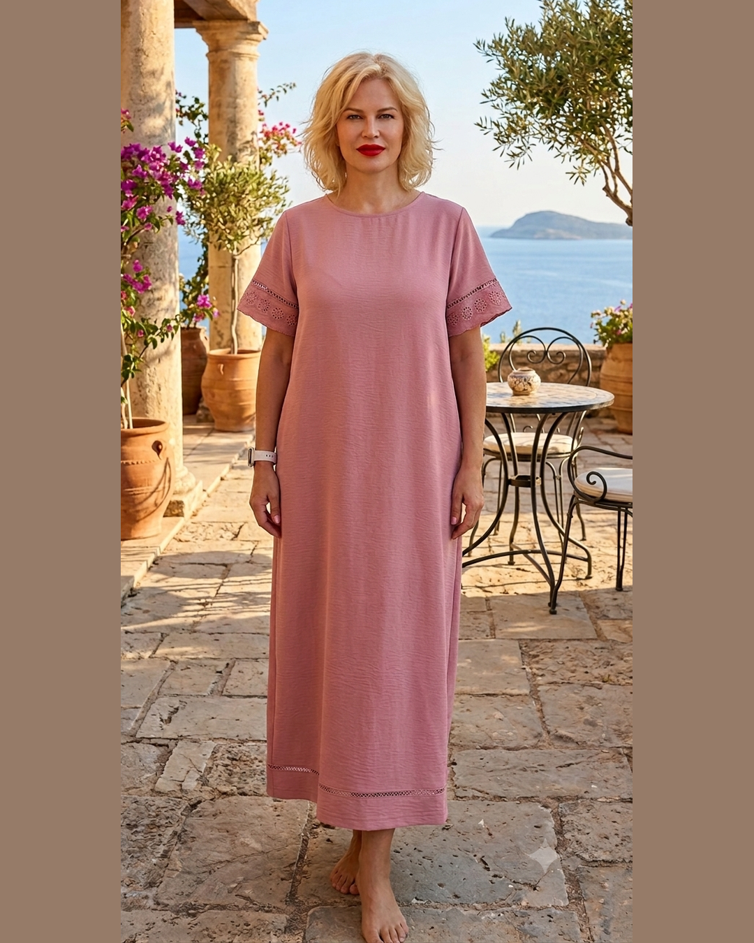 ROSE VISCOSE MAXI DRESS | godivagr.com