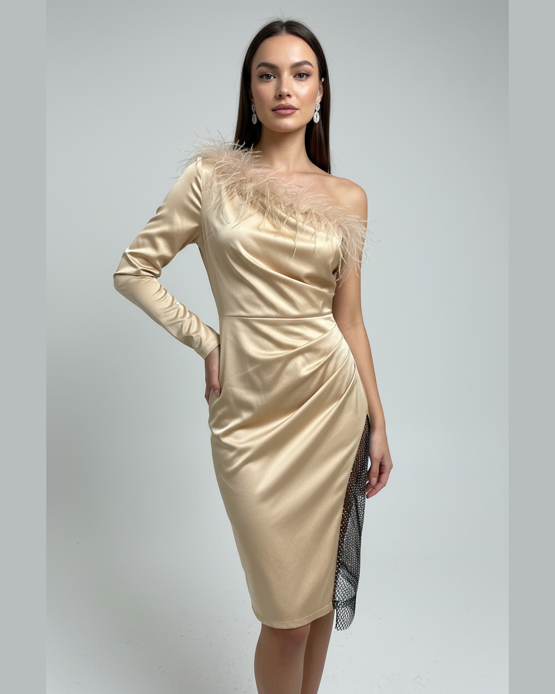 Beige Dress - Shorter Length