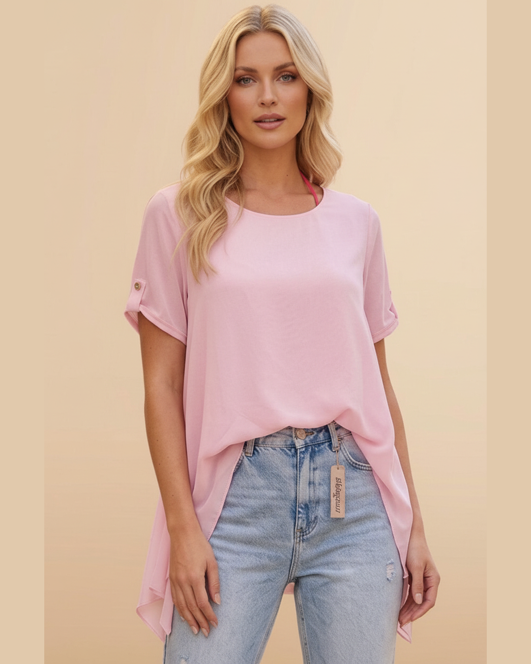 Pink Blouse Close-up
