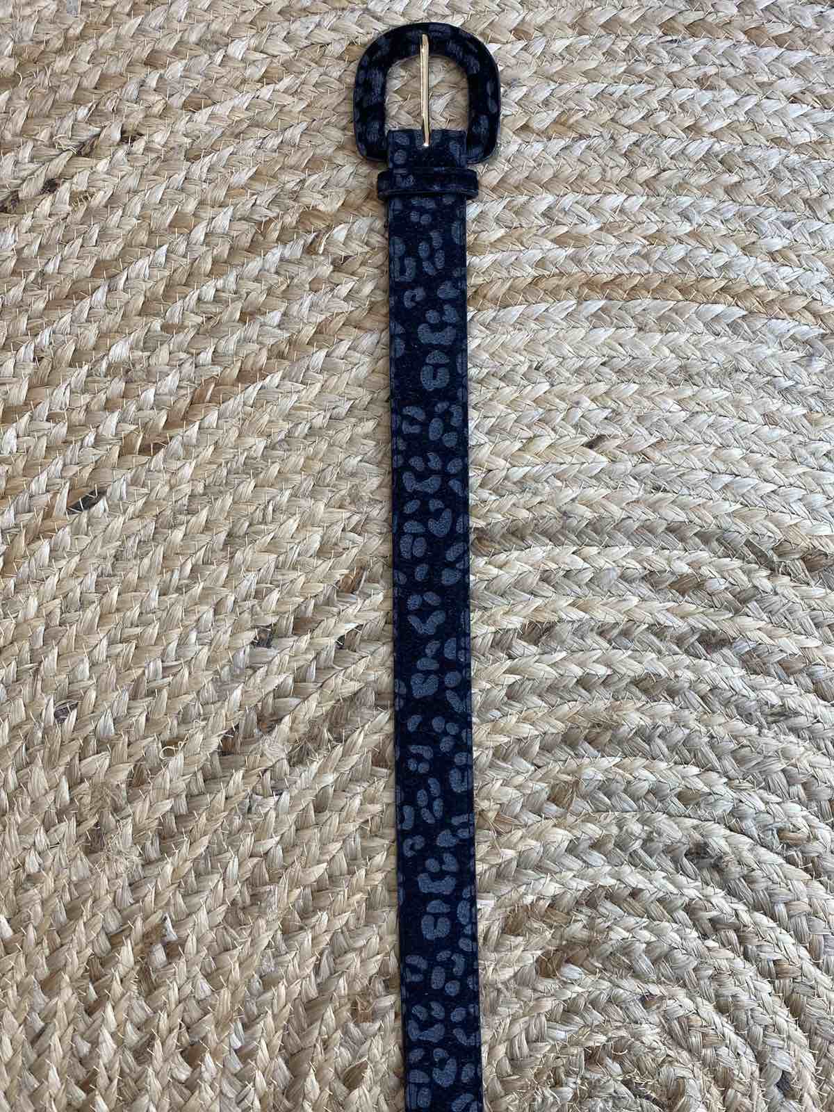 BLACK LEOPARD BELT