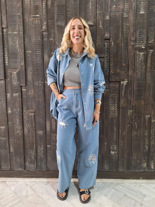 DENIM BLOSSOM SET