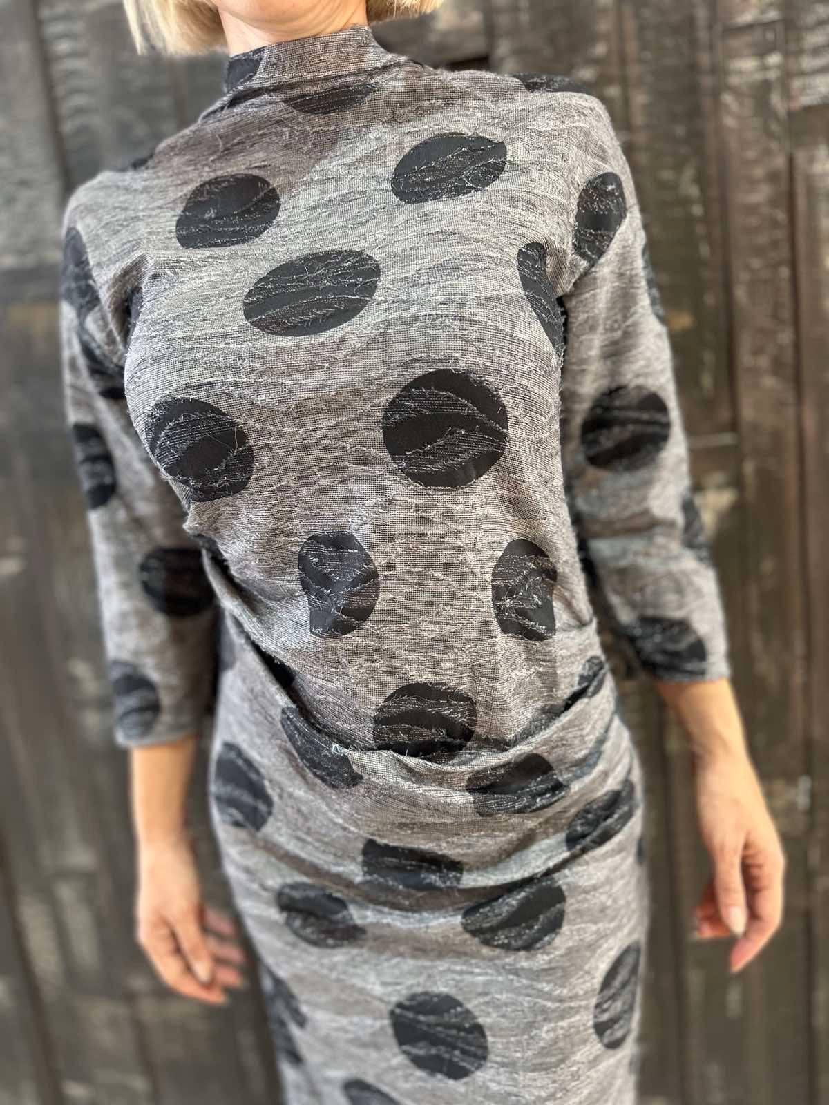 GREY DOTS DRESS