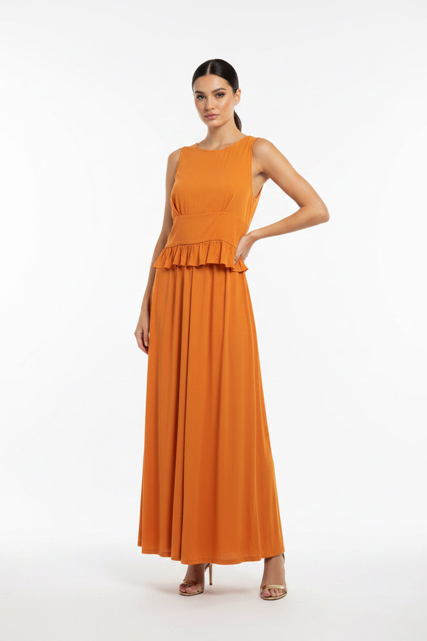 ORANGE BOW SET | Wide-Leg Trousers, Top & Bow Belt One Size
