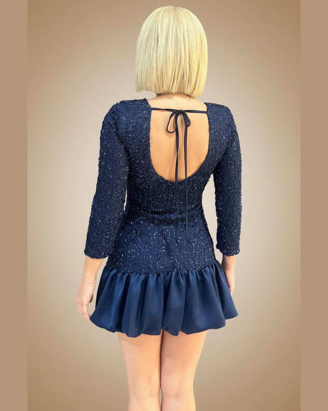 BLUE SEQUIN MINI DRESS | Μπλε Mini Φόρεμα Παιγιέτα & Σατέν