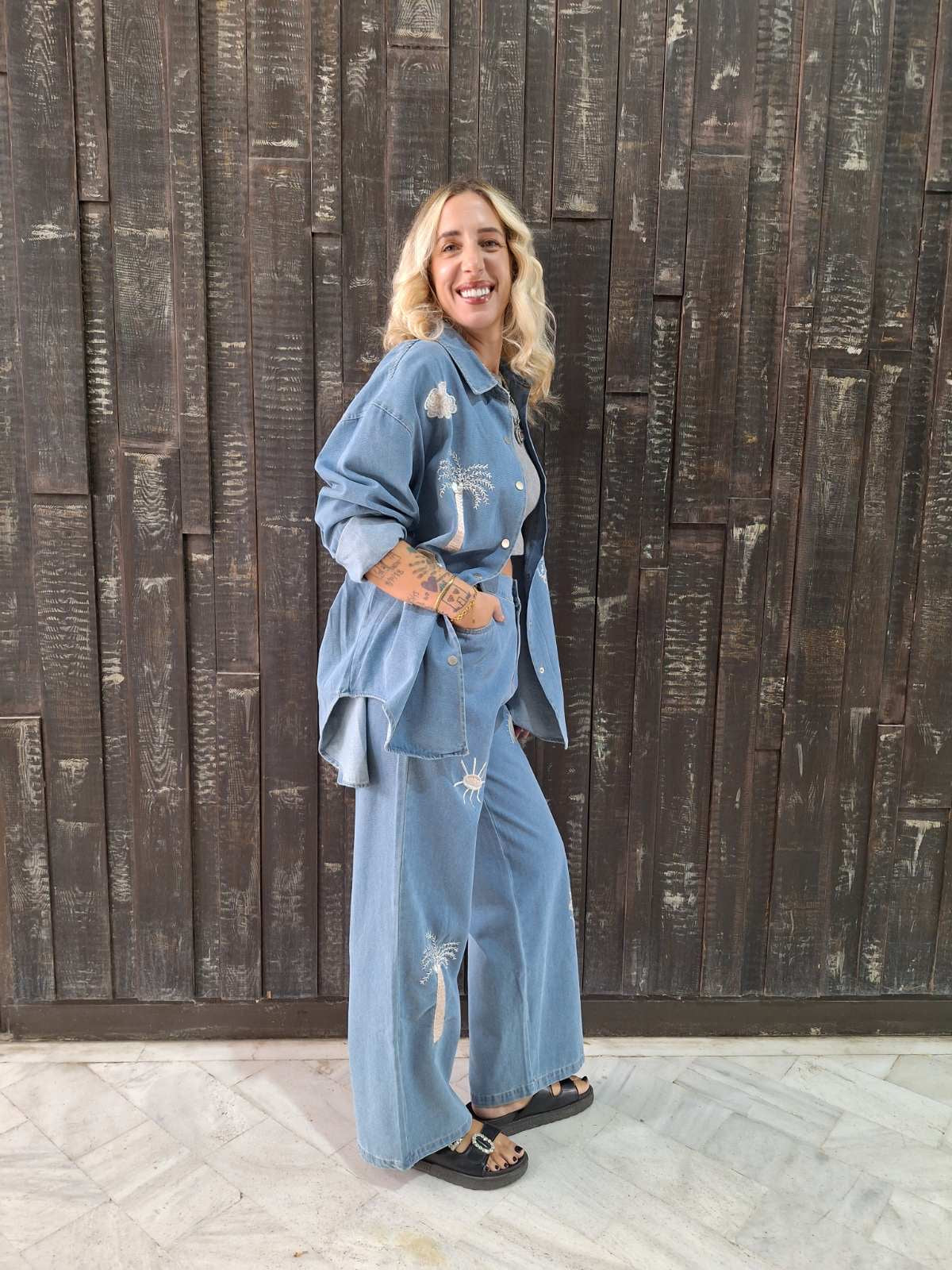 DENIM BLOSSOM SET