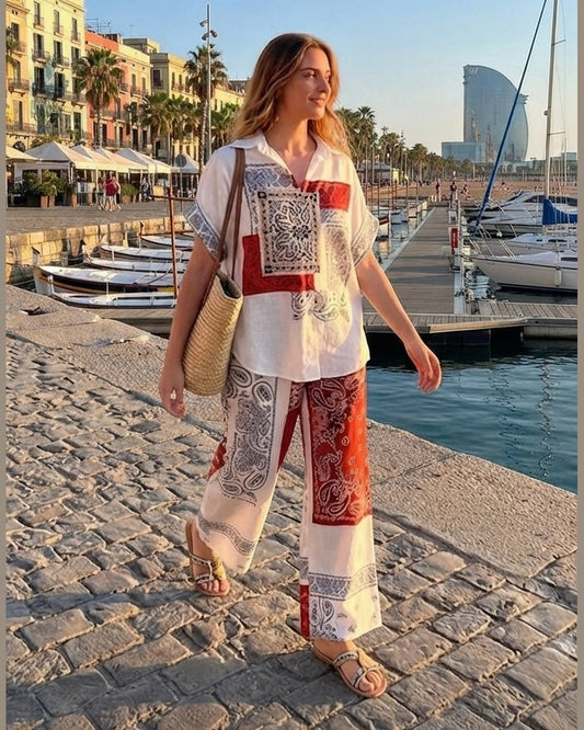 BARCELONA SET | Women's Paisley Patchwork Co-ord Set