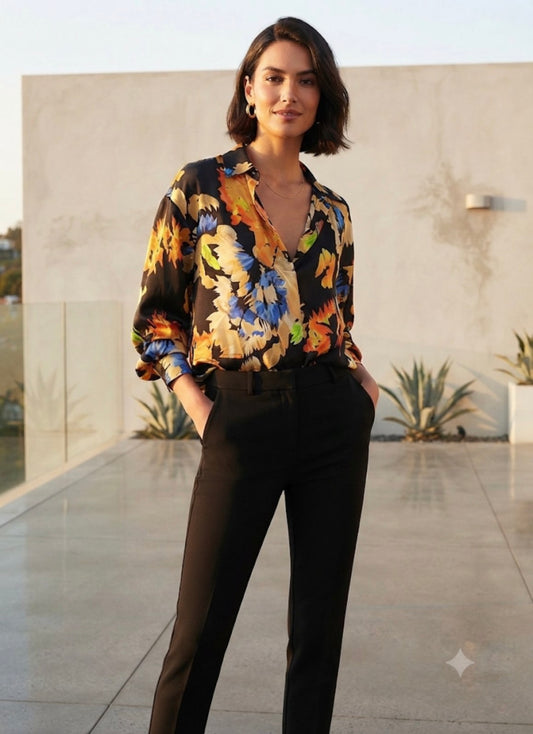 AURELIA | Floral Silk Blouse