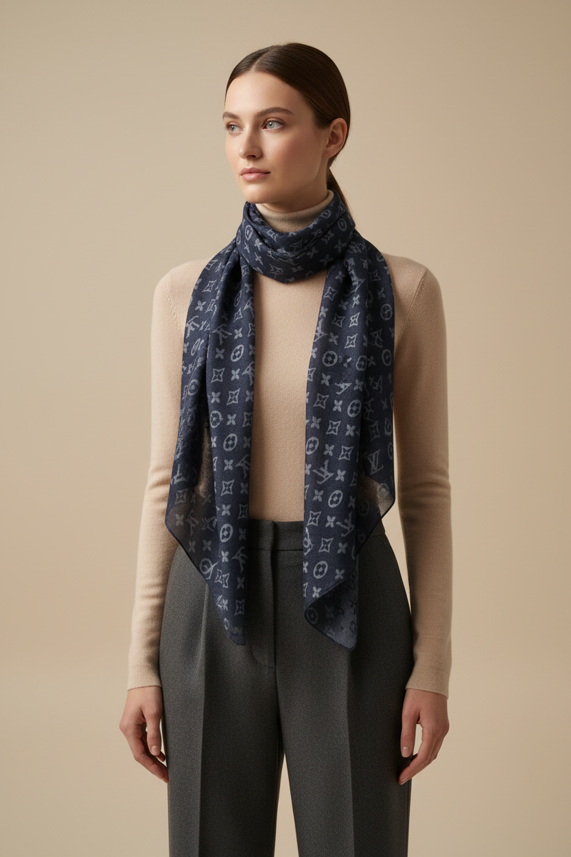 GREY ELEGANCE SCARF | ΚΟΜΨΟ ΓΚΡΙ ΜΑΝΤΗΛΙ