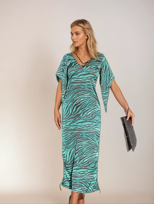 GREEN SAFARI DRESS