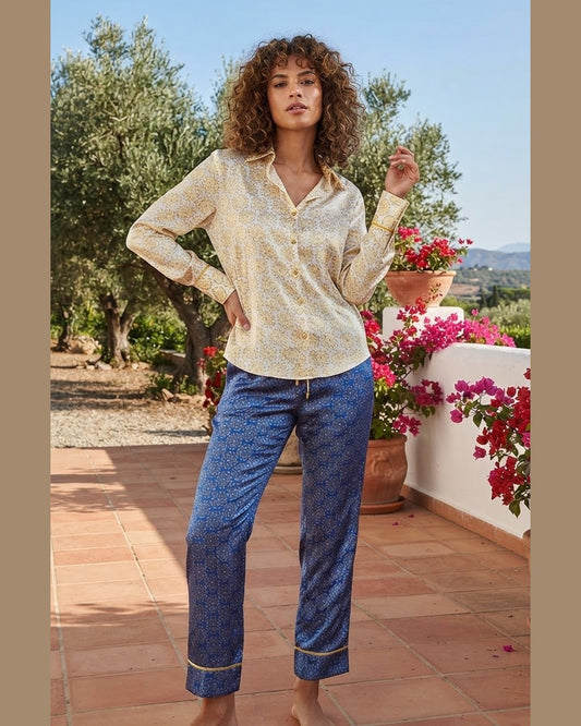 PASIPHAE | Floral Print Shirt & Trousers Set
