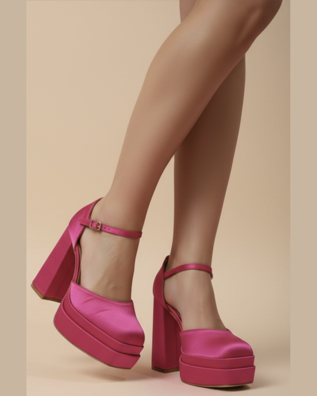 CANDY HEEL | ΡΟΖ BLOCK HEEL LUXURY