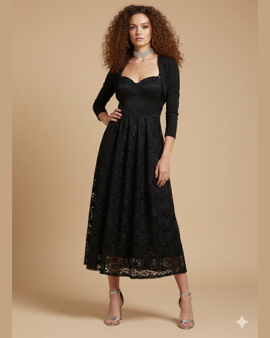 Vintage Lace Midi Dress: Η Επιτομή της Κομψότητας