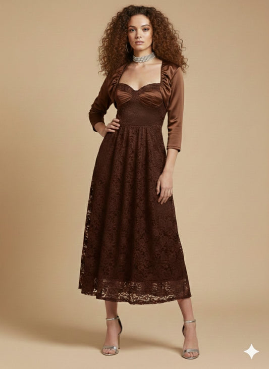 Vintage Lace Midi Dress: Η Επιτομή της Κομψότητας