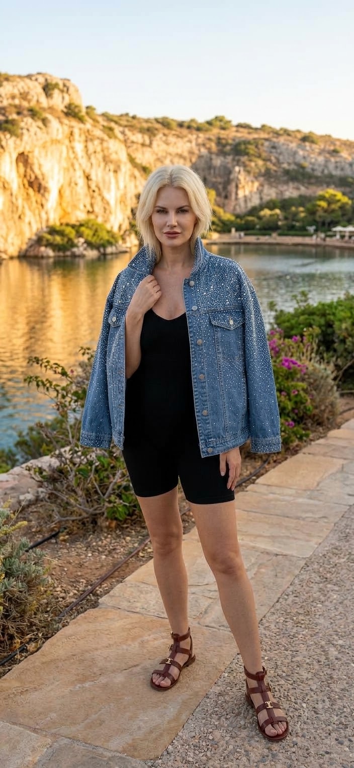 CRYSTAL DENIM JACKET