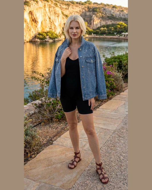 CRYSTAL DENIM JACKET