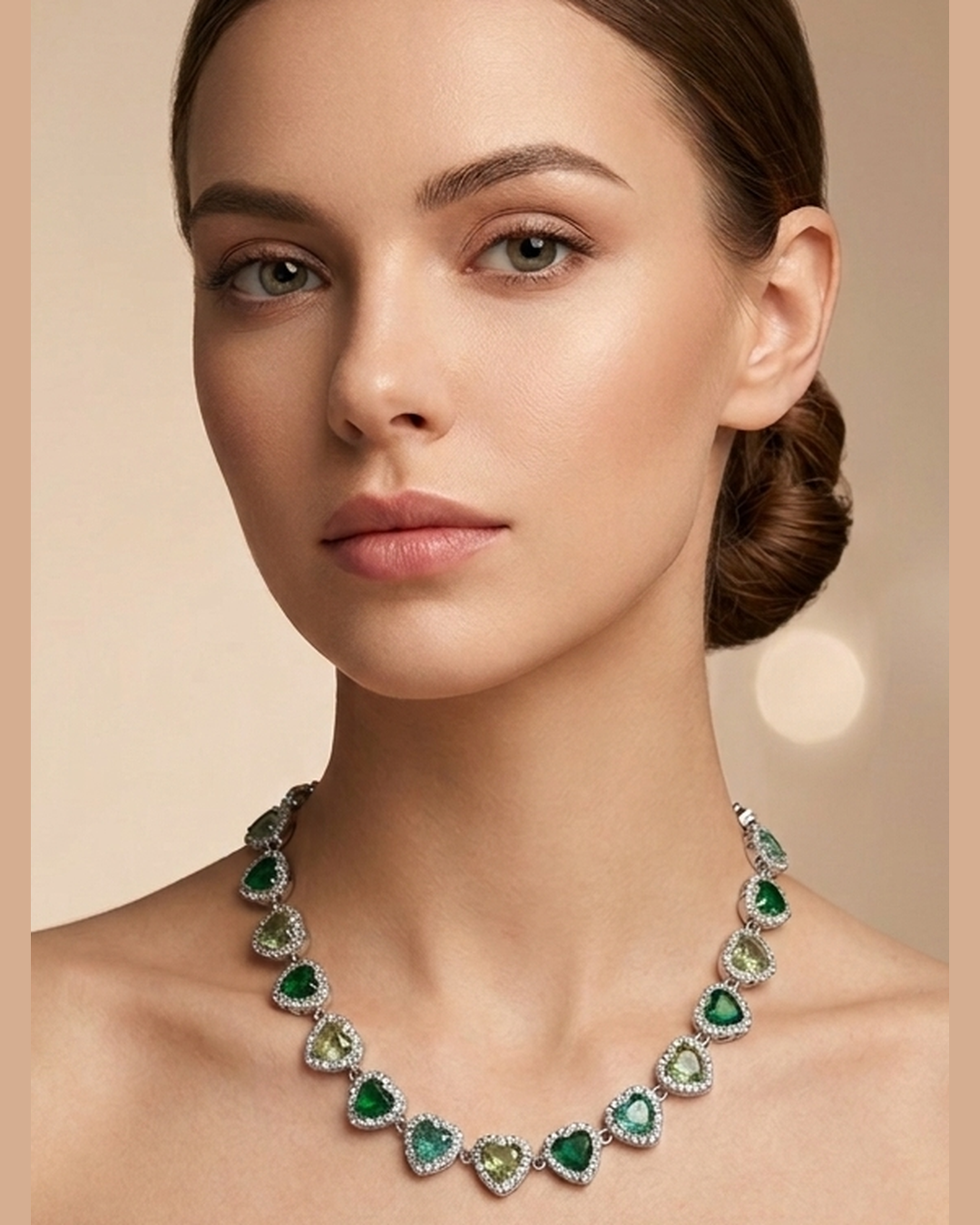 HEART NECKLACE | pink - green - blue
