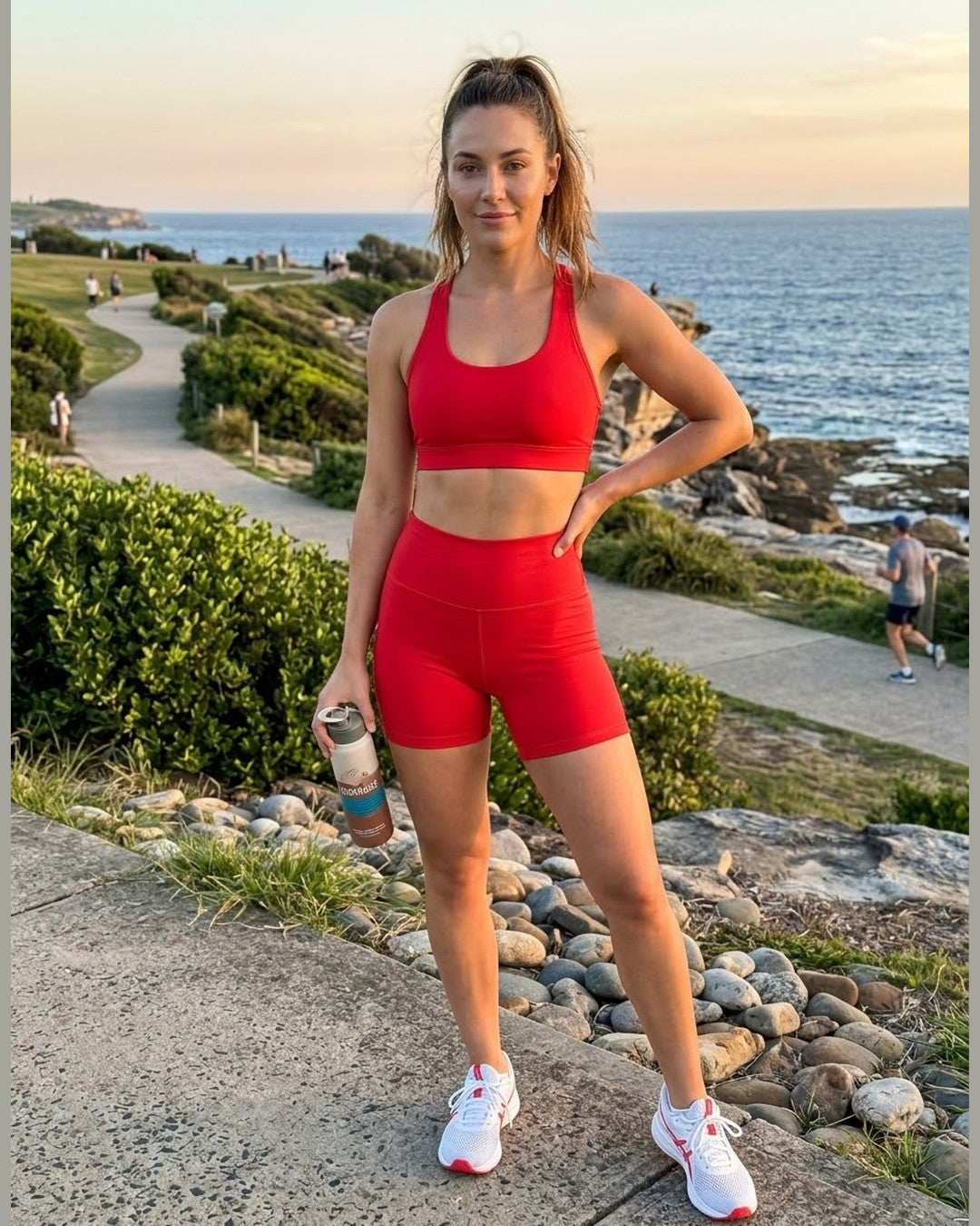 RED | Red High-Waisted Biker Shorts