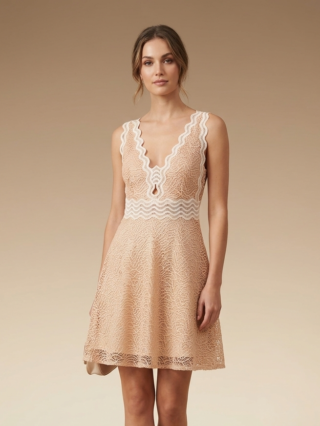 NUDE MINI DRESS| ZINAS