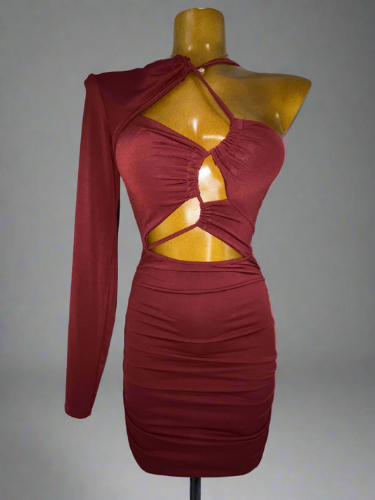 WINE MINI DRESS
