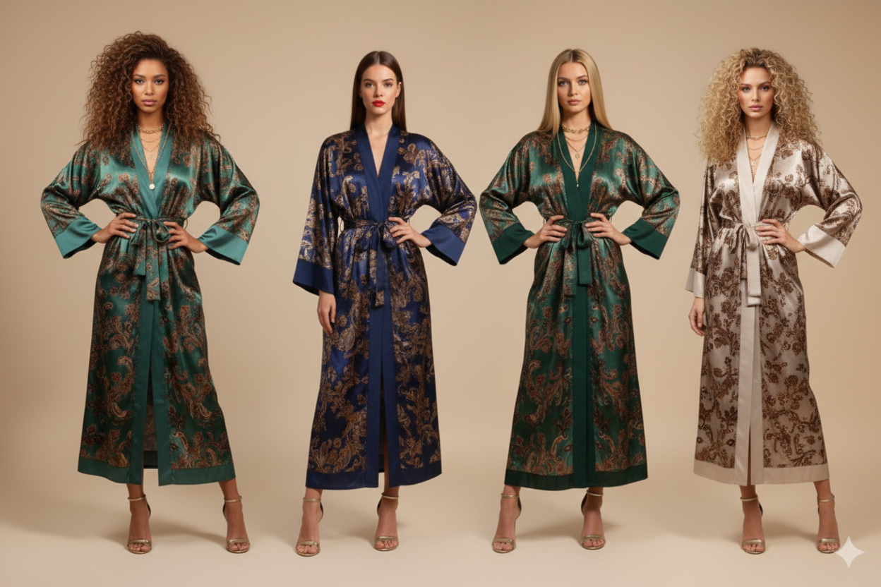 DUBAI SILK KIMONO - 4 χρώματα