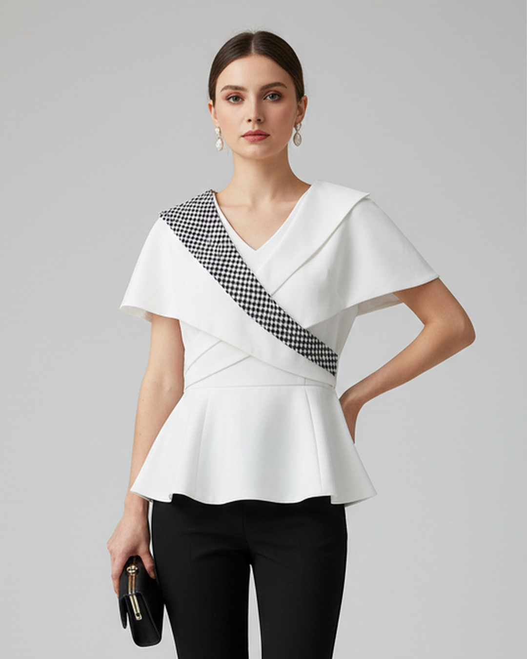 White Blouse on Model