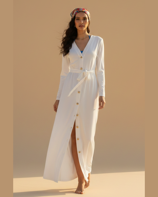 WHITE MAXI DRESS Summer Styling
